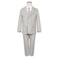 thumbnail image 1 of B-One Kids Boys' Formal 5 Piece Suit Set includes Suit Jacket, Dress Pants, White Dress Shirt, Matching Suit Vest and Clip-on Tie for Baby, Toddlers, Little Boys, Big Kids & Young Men, 1 of 3