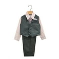 thumbnail image 1 of B-One Kids Boys' Formal Vest, Pants, Dress Shirt, and Tie Outfit Set, 4-Piece, Sizes 2T-14, 1 of 6