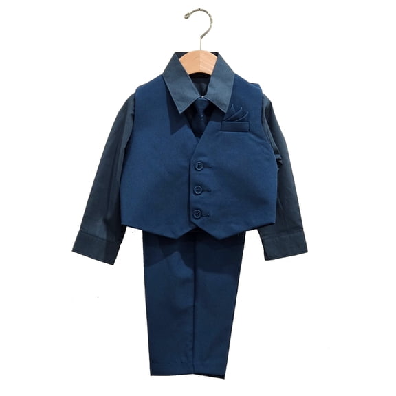 B-One Kids Boys' Formal Vest Suit Set, 4-Piece, Sizes 2T-14