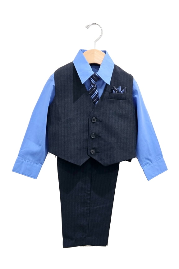 Boys' Formal Vest Suit Set, 4 Piece, Sizes 2T-14