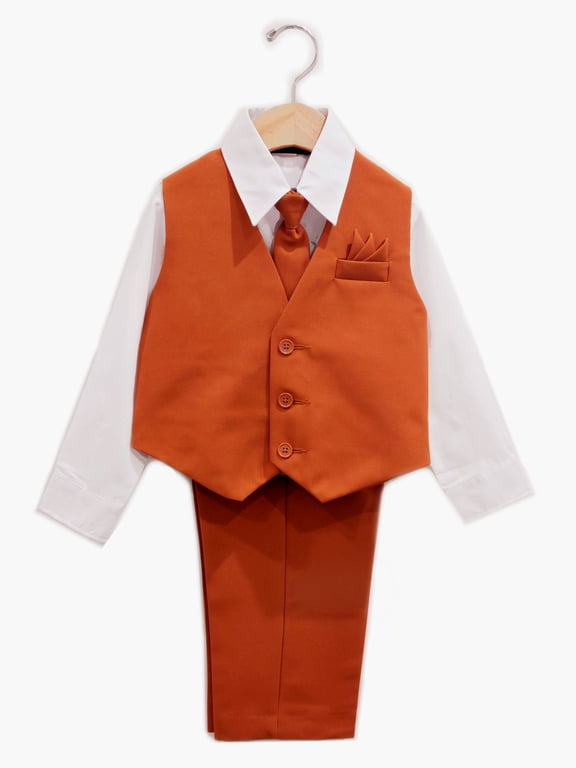 Boys' Formal Vest Suit Set, 4-Piece, Sizes 2T-14