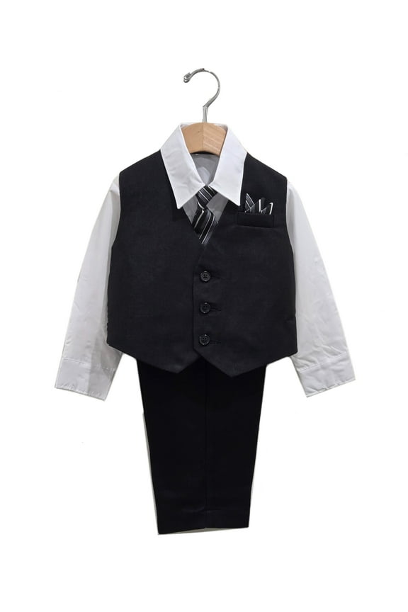 Boys' Formal Vest Suit Set, 4 Piece, Sizes 2T-14