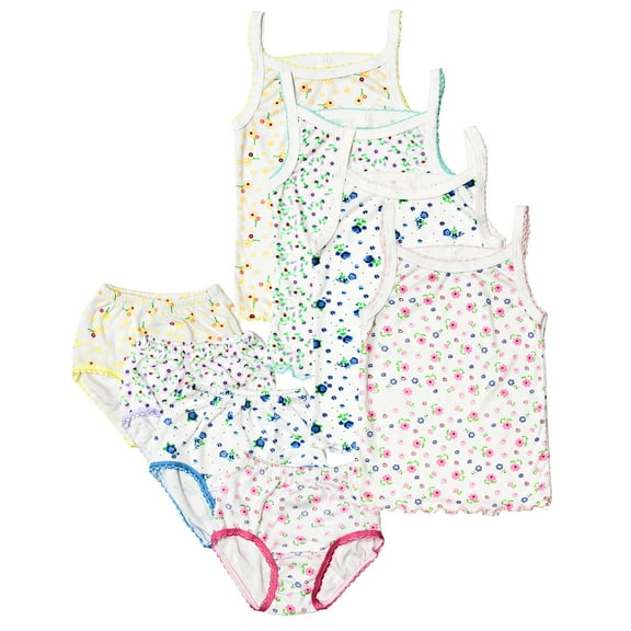 B-One Kids Girls Cotton Camisole Tank Top & Panty Shorts Set