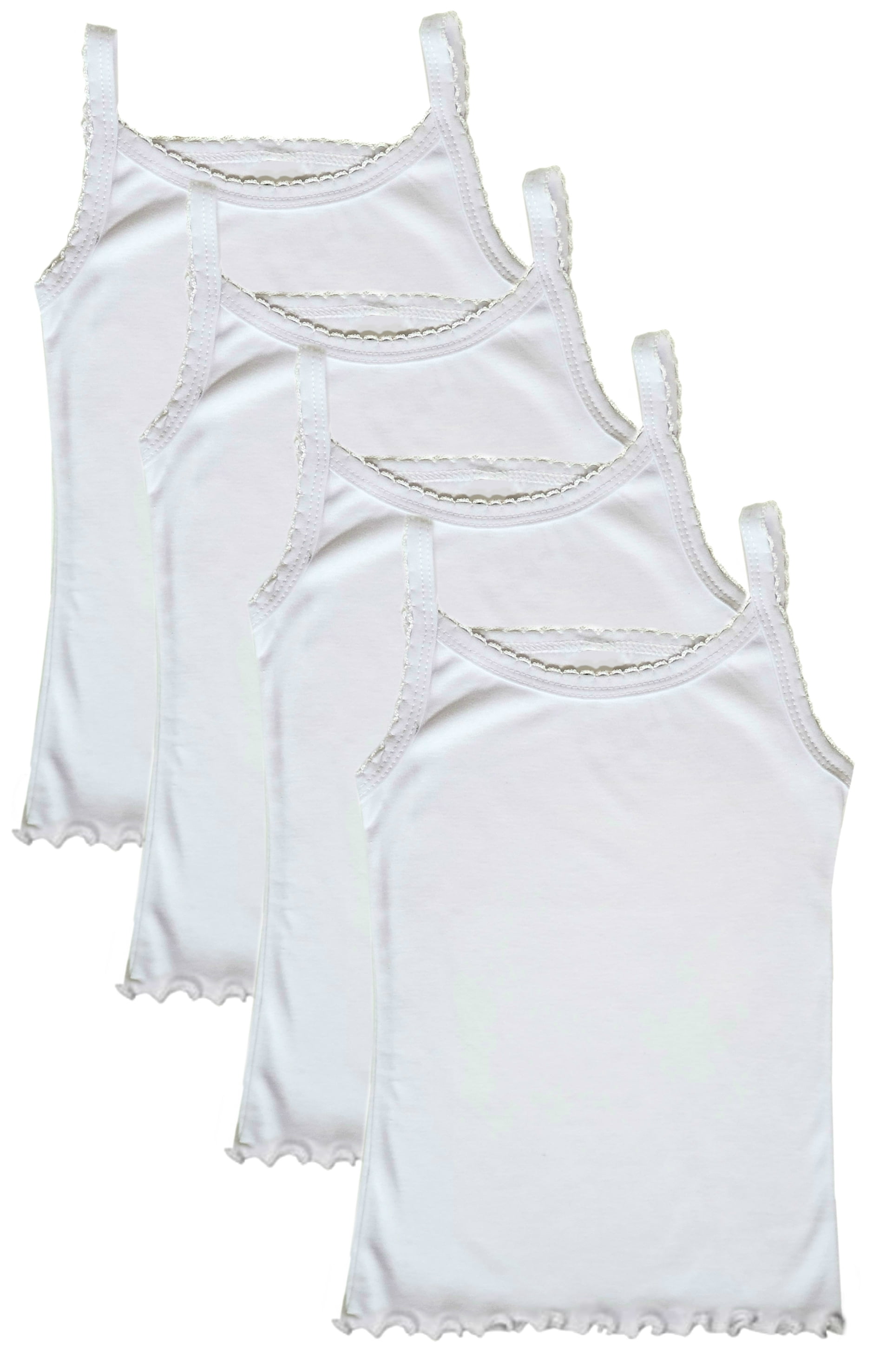 B-One Kids Girls' Cotton Camisole Tank Top Undershirt (Multipack) 