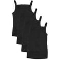 thumbnail image 1 of B-One Kids Girls' Cotton Camisole Tank Top Undershirt (Multipack), 1 of 2