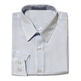 thumbnail image 1 of B-One Kids Toddler Boys Button-Up Dress Shirt, Long Sleeve Gingham Blue Formal Top, Sizes 4T, 1 of 2