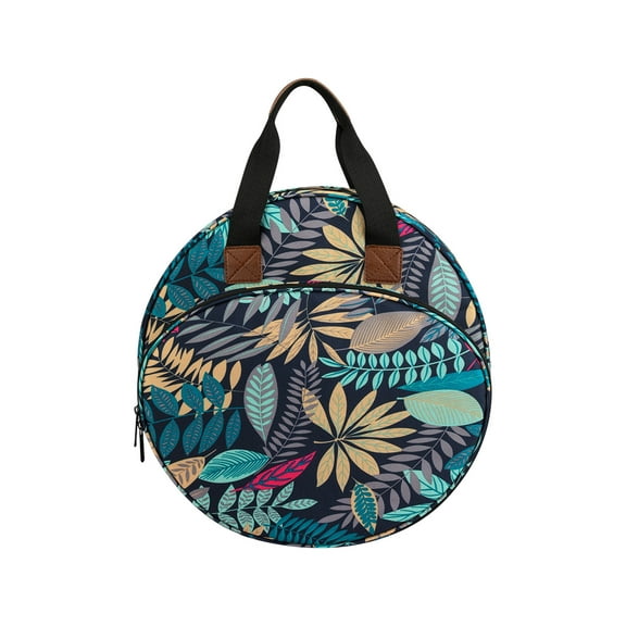 B Oxford Cloth Tool Storage Bag For Embroidery And Crafts Multi Layer Compartments Zipper Closure Handheld Tote Pattern B 13.7 X 13.7 Inch