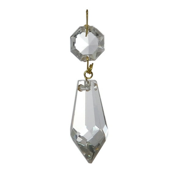 B&P Lamp 1 1/2 Inch (38mm) Plug Drop Crystal Chandelier Light Replacement Pendant Prism