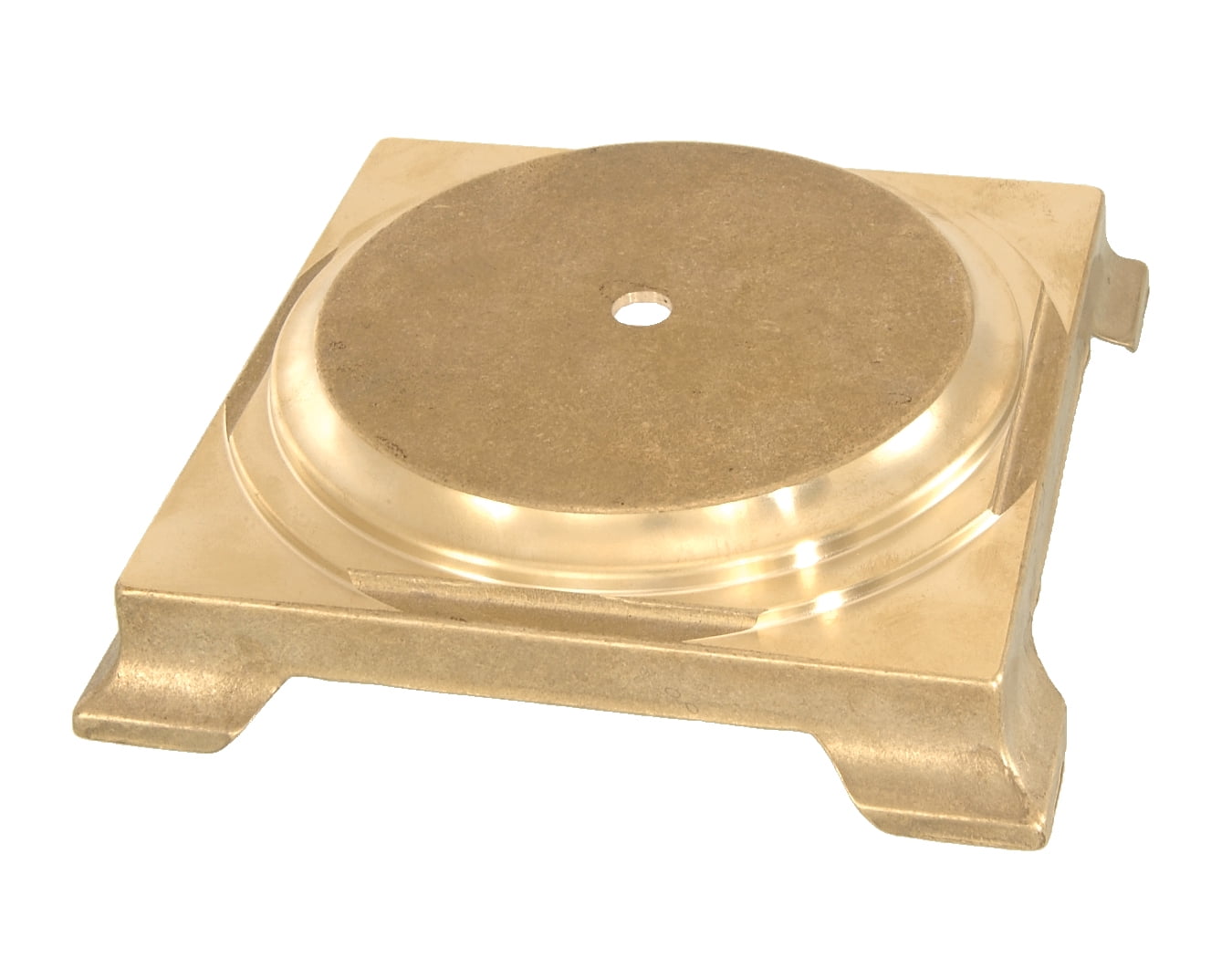 B&P Lamp 1 1 /2" Ht. Brass Footed Base With 4 7/16" Top Dia.