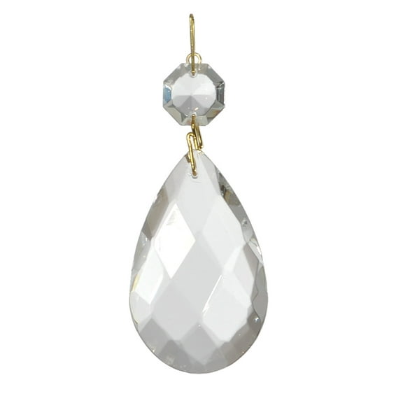 B&P Lamp® 1-1/2 Inch (38MM) Glass Pendalogue, Chrome Pin