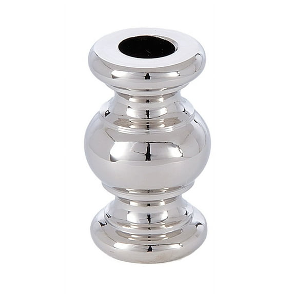 B&P Lamp® 1-1/2 Inch Turned Brass Spindle, Slips 1/8IP, Nickel Plated