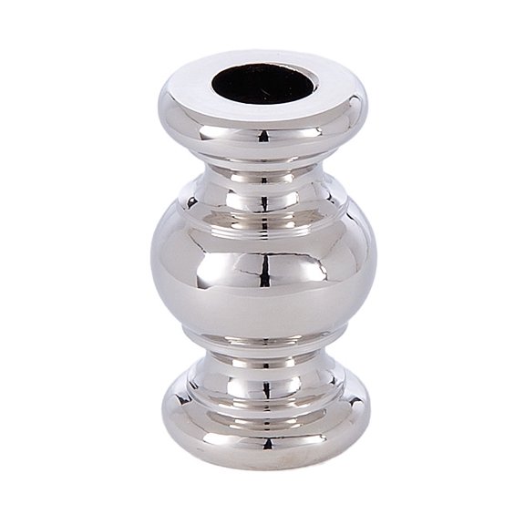 B&P LampĀ® 1-1/2 Inch Turned Brass Spindle, Slips 1/8IP, Nickel Plated