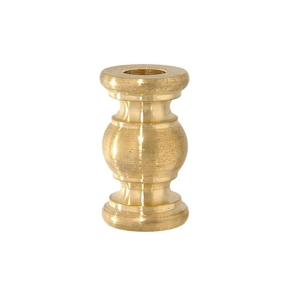 B&P Lamp® 1-1/2 Inch Turned Brass Spindle, Slips 1/8IP, Unfinished