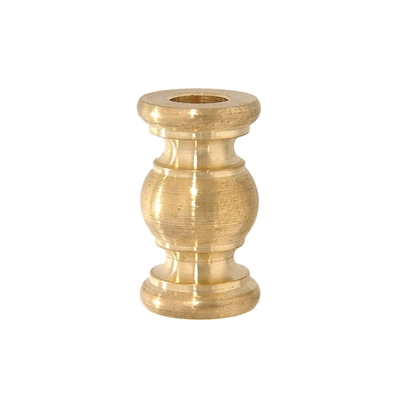 B&P LampĀ® 1-1/2 Inch Turned Brass Spindle, Slips 1/8IP, Unfinished
