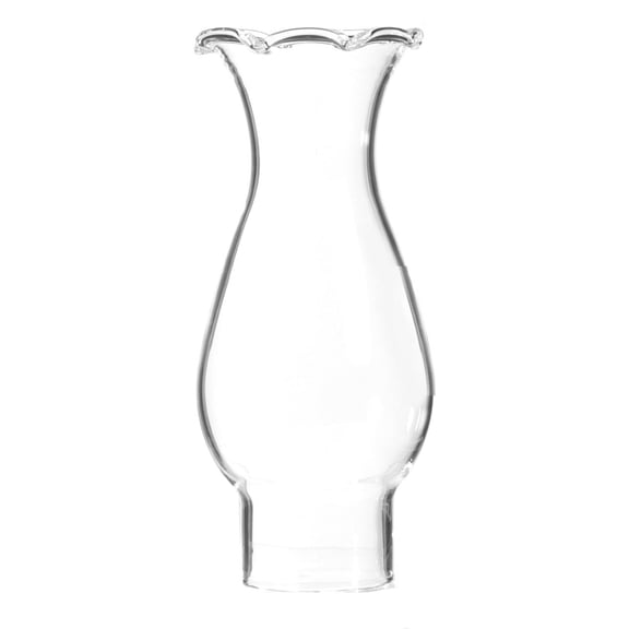 B&P Lamp 1 1/4 Inch by 4 1/2 Inch Clear Glass Crimp Top Style Lamp Chimney for Vintage and Antique Style Globes