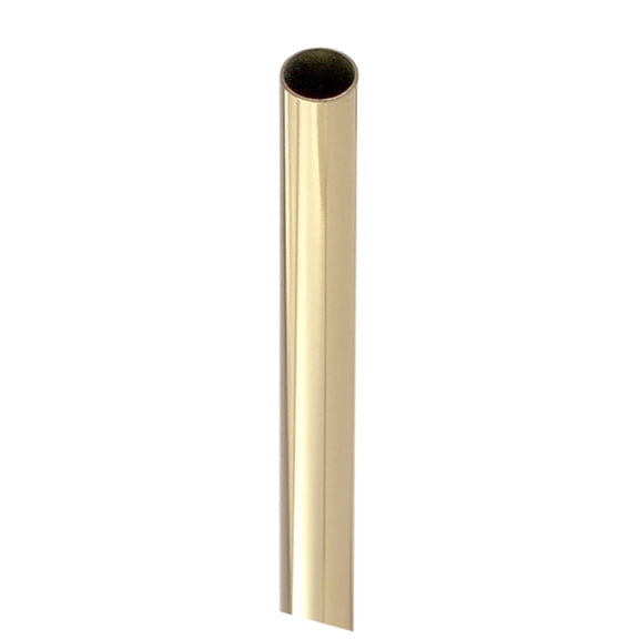 B&P Lamp 1/2" O.D. X 48" Length, Plain Brass Tubing, Unfinished Brass