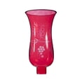 thumbnail image 1 of B&P Lamp® Large 1 5/8 Inch Fitter, 10" Height Cranberry Hurricane Shade With Grape Design, 1 of 2