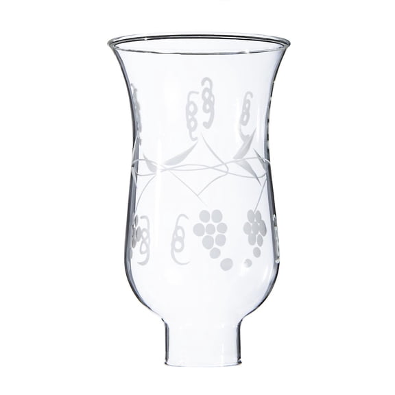 B&P Lamp® Small 1 5/8" X 6 1/2" Cut "Grapes" Hurricane Shade