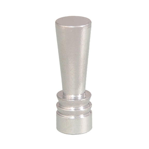 B&P Lamp 1 7/16" Ht., Deco Finial, 1/4-27F, Nickel Plated