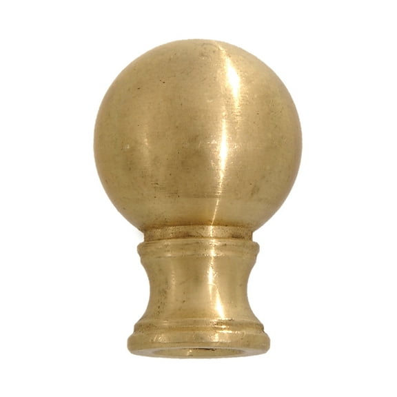 B&P Lamp 1" Ball Finial, Tapped 1/8F For 1/8 Ips, Unfinished