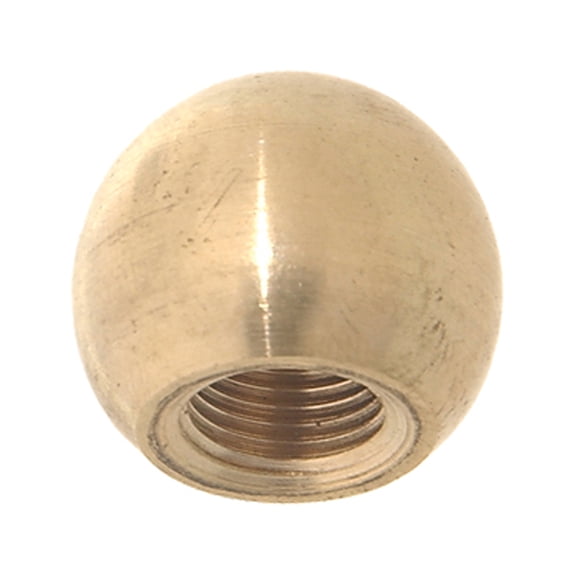 B&P Lamp 1" Dia., Turned Brass, Ball Finial, Tap 1/8F