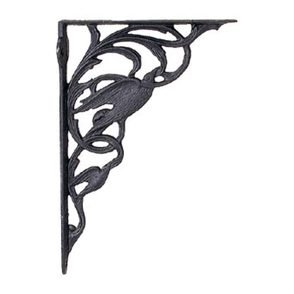 B&P Lamp 10 1/4" Iron Shelf Bracket, Swallows In Flight, Pair