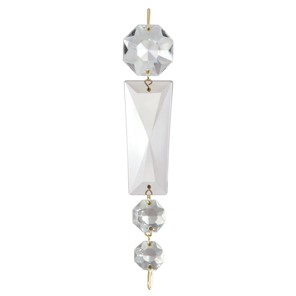 B&P Lamp  10" Clear Basket Graduated Chain