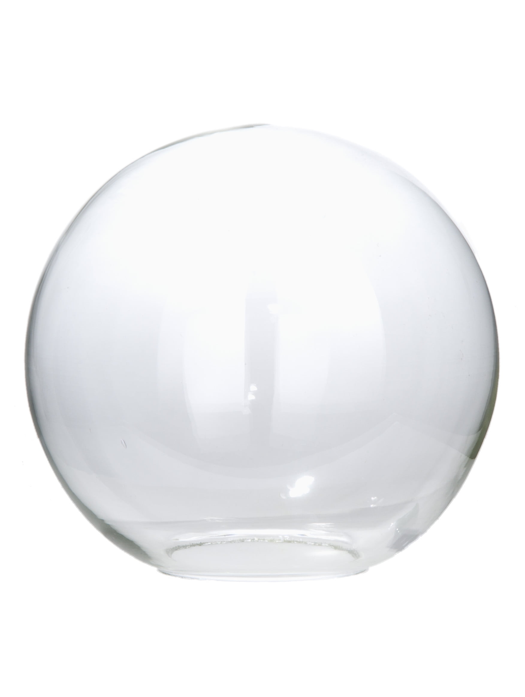 B&P Lamp® 10 Diameter, Clear Glass Neckless Ball Shade, 4 Fitter 