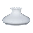 thumbnail image 1 of B&P Lamp® 10" Fitter Opal White Glass Tam-O-Shanter Style Student Lamp Shade with Crimp Top, 1 of 3