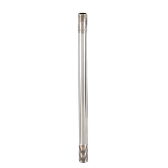 B&P Lamp® 10 Inch Nickel Plated 1/8 IP Steel Threaded Rod