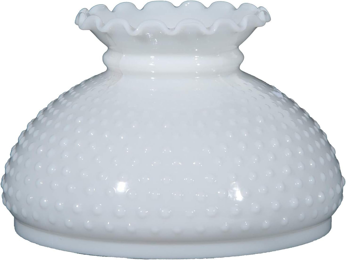 B&P Lamp 10 Inch Opal Glass Hobnail Student Shade