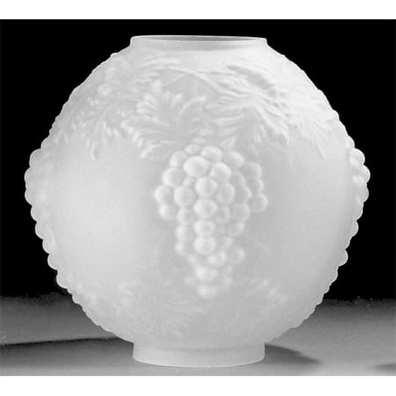 B&P Lamp 10 Inch Shade, Ball, Sat. Cry, Raised Grape, 4 Inch Fitter