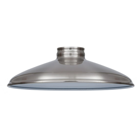 B&P Lamp® 10" Industrial Style Metal Lampshade (Satin Nickel)