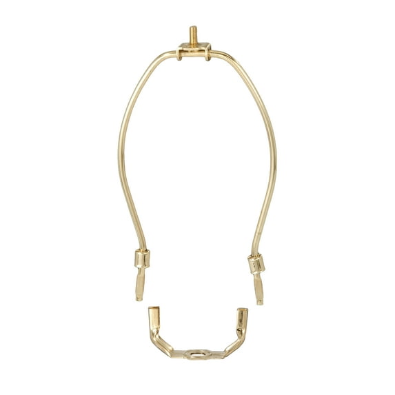 B&P Lamp® 11 1/2 Inch Heavy Duty Lamp Shade Harp Holder, Brass Plated Steel Finish