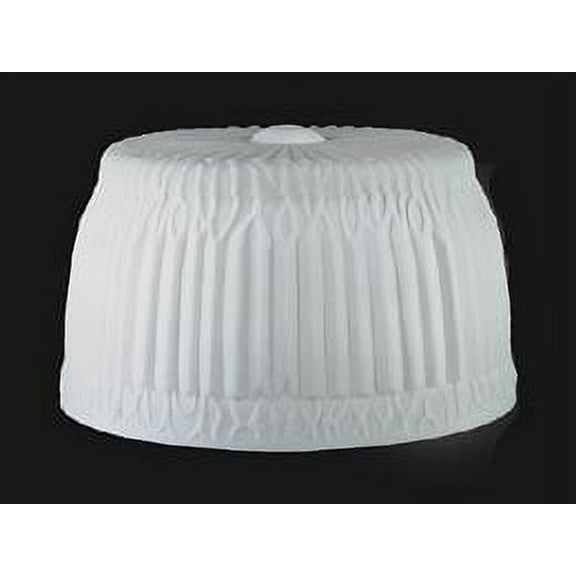 B&P Lamp 11 3/4" Diamater Satin Opal Pairpoint Style Pleated Drapes Design Ceiling Shade