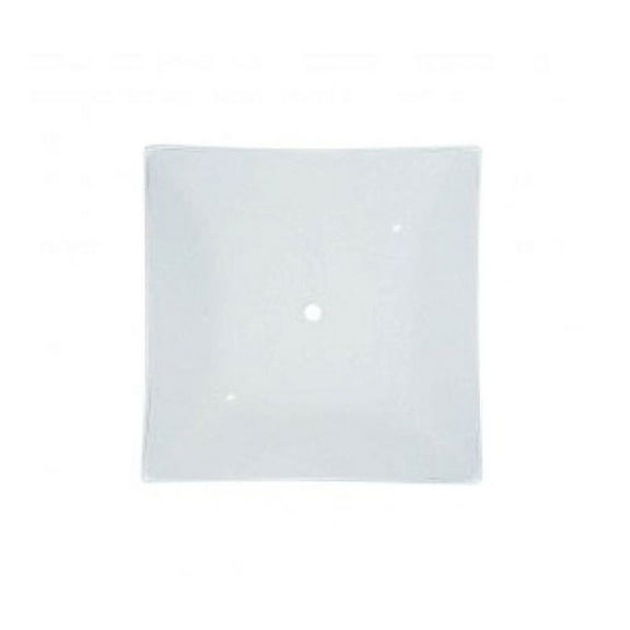 B&P Lamp 12" White Square Semi-Flush Mount Glass Shade That Slips a 1/8 IP (3/8")