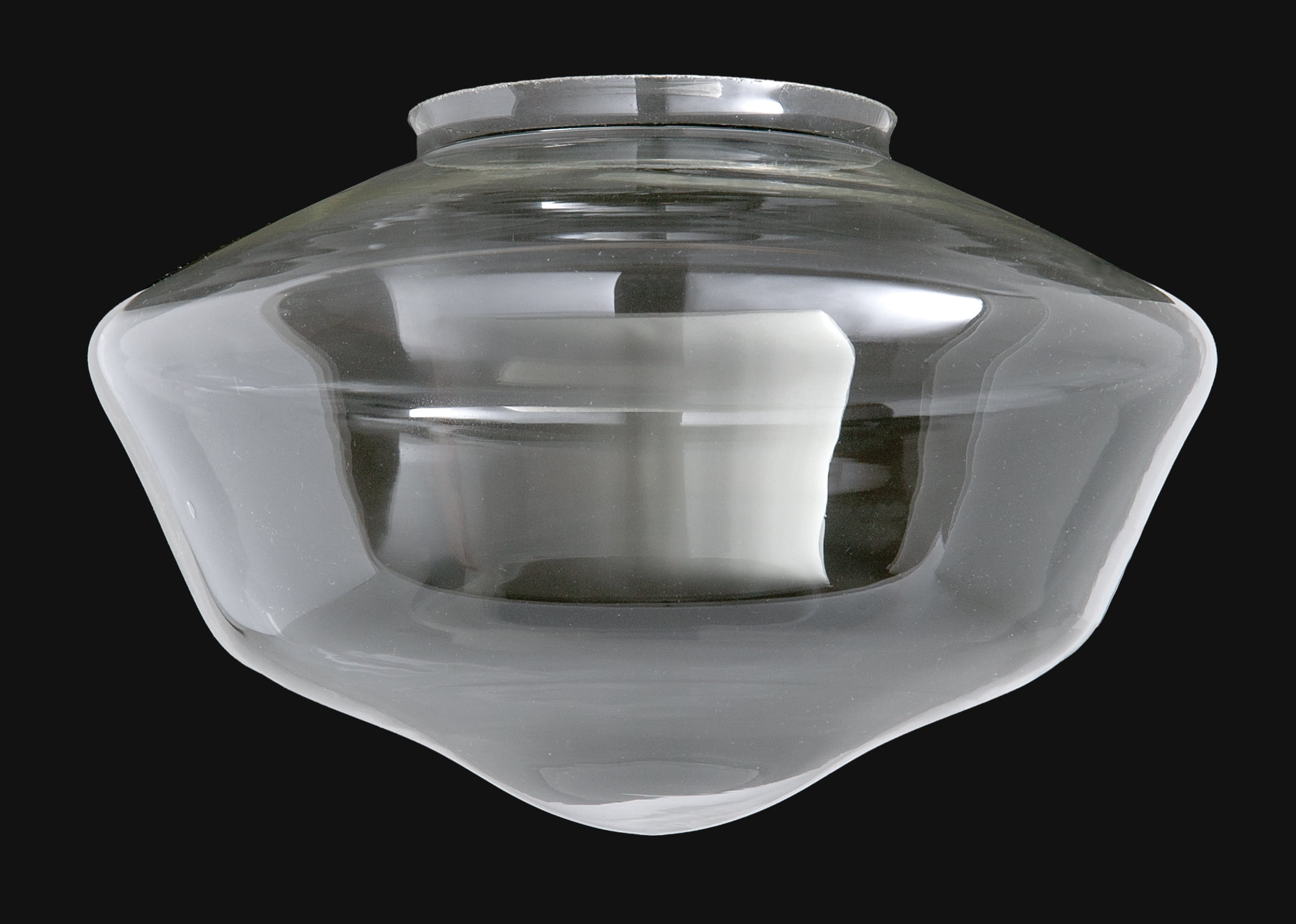 B&P Lamp® 14" Diameter, Clear Glass Schoolhouse Shade, 6" Fitter