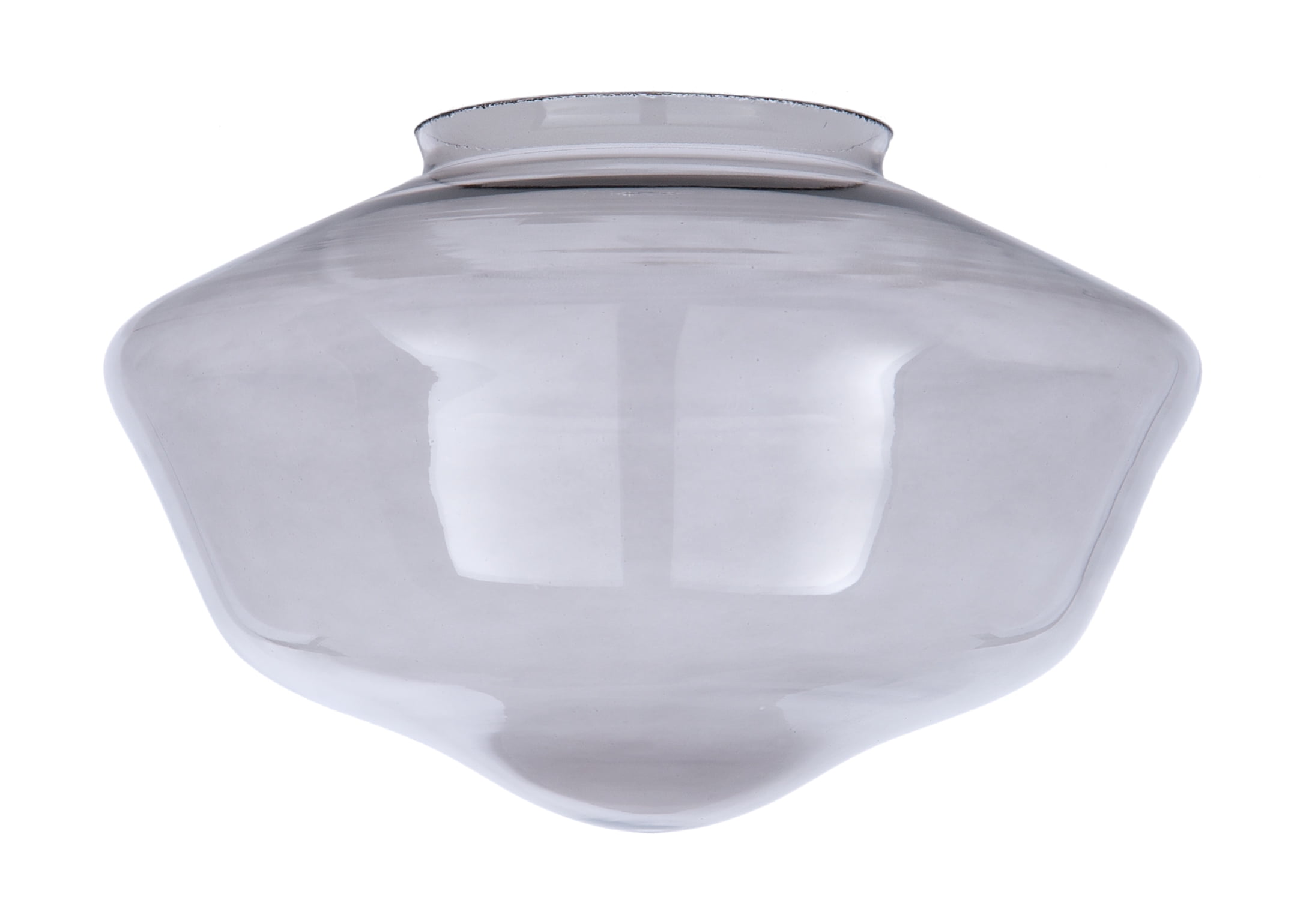 B&P Lamp® 14" Diameter, Smoked Glass Schoolhouse Shade, 6" Fitter