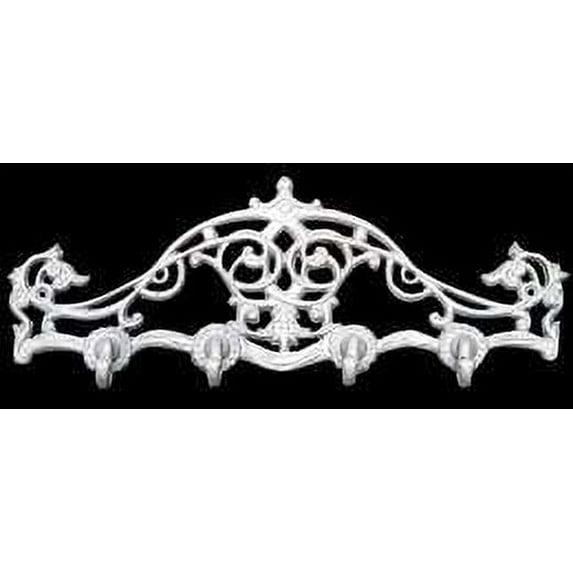 B&P Lamp® 15 3/4" Iron Coat Hanger, White Enamel Finish