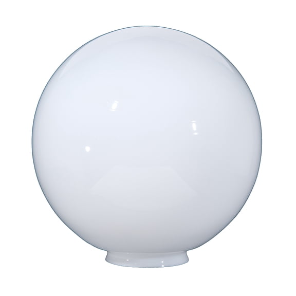 B&P Lamp 16" Opal Glass Ball Lampshade - Milk White Glass Ball Shade with Lipped Fitter for Pendant Lamps