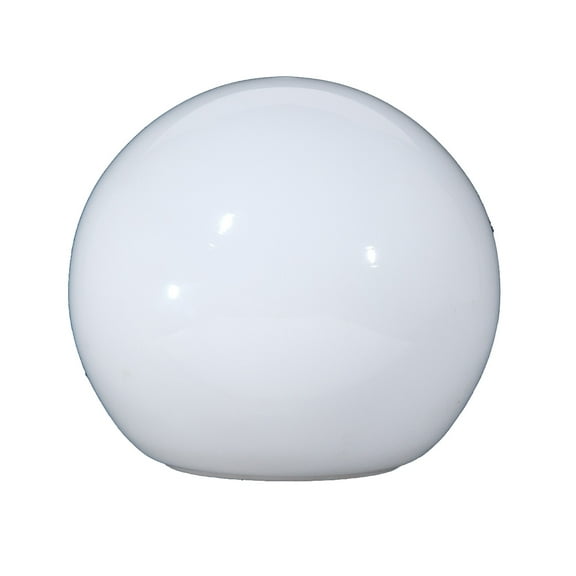 B&P Lamp American Made Opal Glass Neckless Ball Shade, 16 Inch Diameter, 5-1/4 Inch Top Opening, Hand-Blown Milk Glass Globe