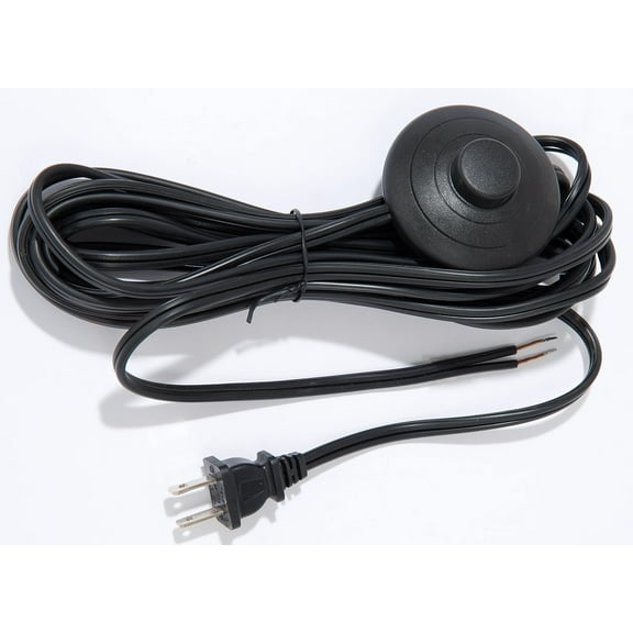 B&P Lamp 19 Feet Long Plastic Lamp Cord with Foot Switch