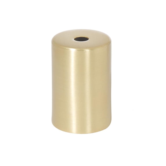 B&P Lamp® 2-1/2 Inch Tall Solid Brass Socket Cup Cover for E26 Medium Base Sockets, Satin Brass Finish