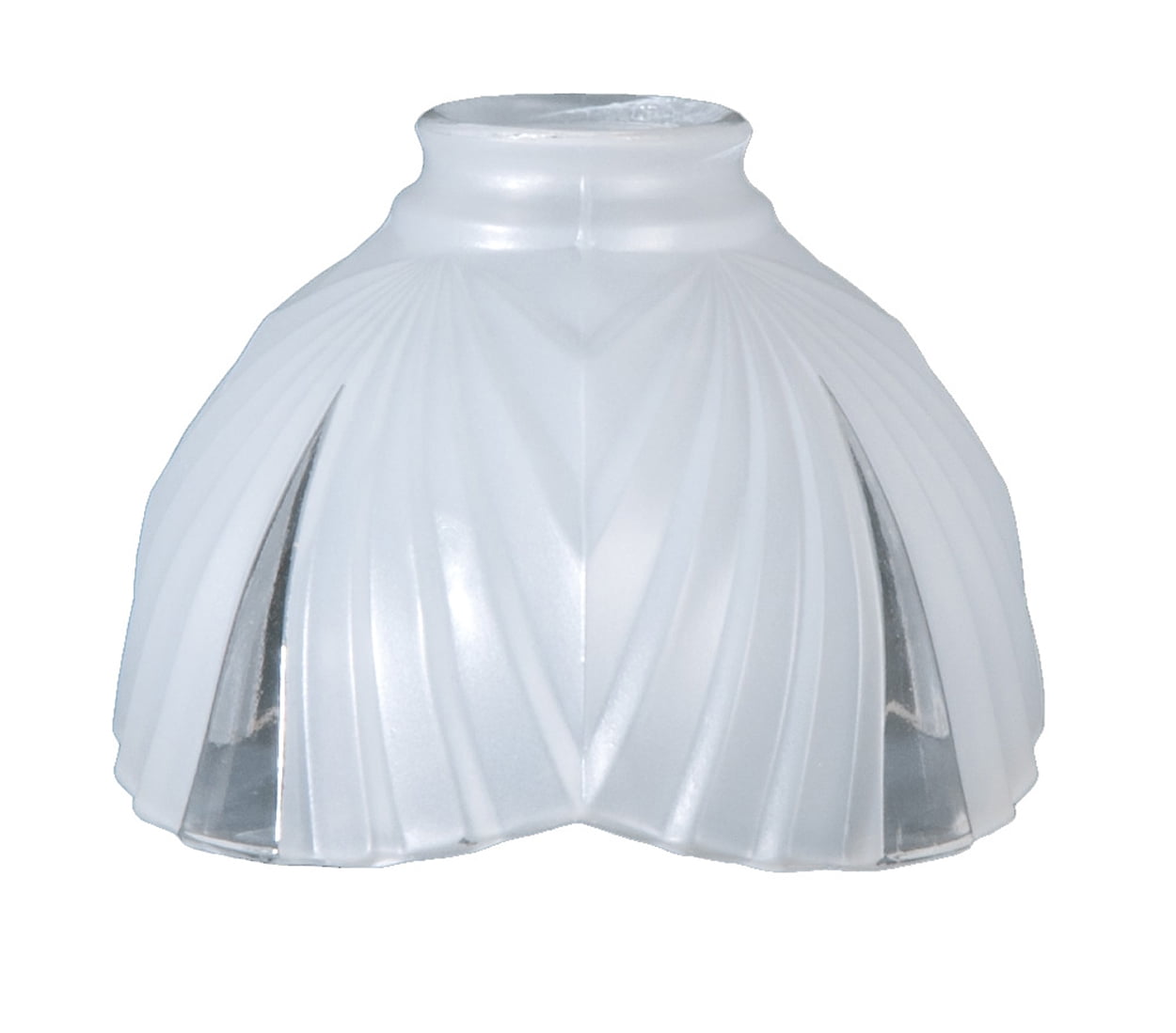 B&P Lamp® 2 1/4" Fit, Decco Shade, Cry.Etch W/Clear Panels