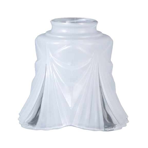 B&P Lamp 2 1/4" Fit, Decco Shade, Cry.Etch W/Clear Panels