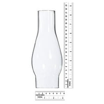 B&P Lamp® 2 5/8 Inch by 8 1/2 Inch Glass Lamp Chimney with 3/4 Frosted Design  for Vintage and Antique Style Globes