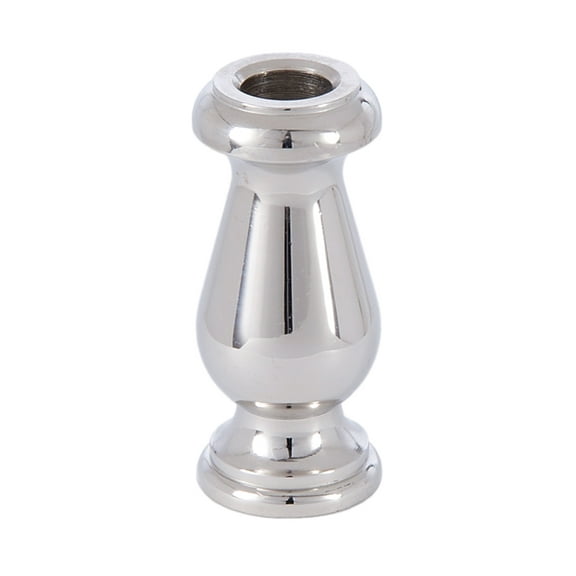 B&P Lamp® 2 Inch Turned Brass Spindle, Slips 1/8IP, Nickel Plated Finish
