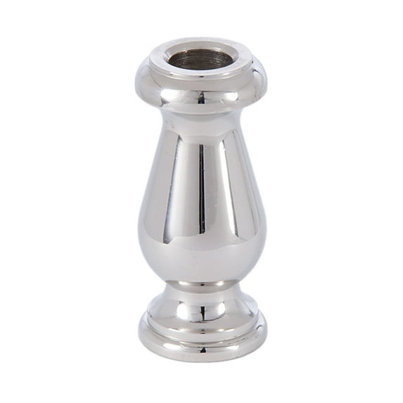 B&P Lamp® 2 Inch Turned Brass Spindle, Slips 1/8IP, Nickel Plated Finish