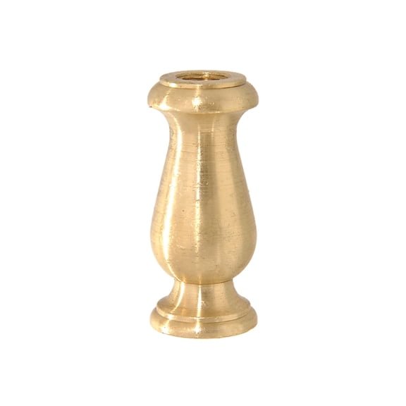 B&P LampĀ® 2 Inch Turned Brass Spindle, Tapped 1/8IP, Unfinished