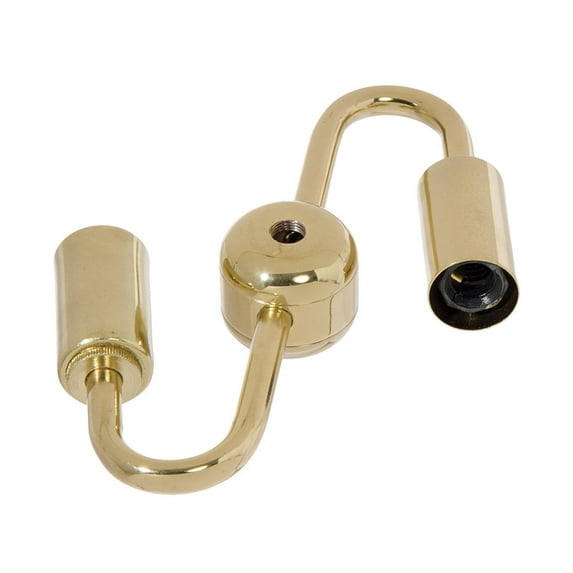 B&P Lamp® 2 Light Wired Lamp Cluster with Keyless Candelabra Base E12 Sockets, Brass Plated Finish